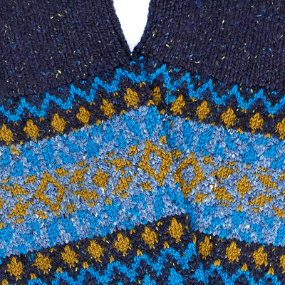 Scott Nichol Fellcroft Fairilse Wool Men's Sock in Navy Fleck