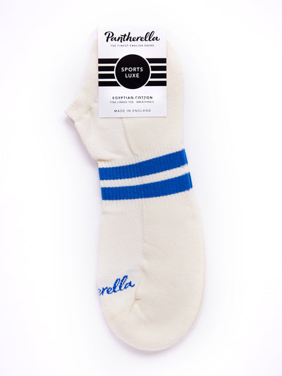 PANTHERELLA Sports Luxe Cotton Trainer Socks in White