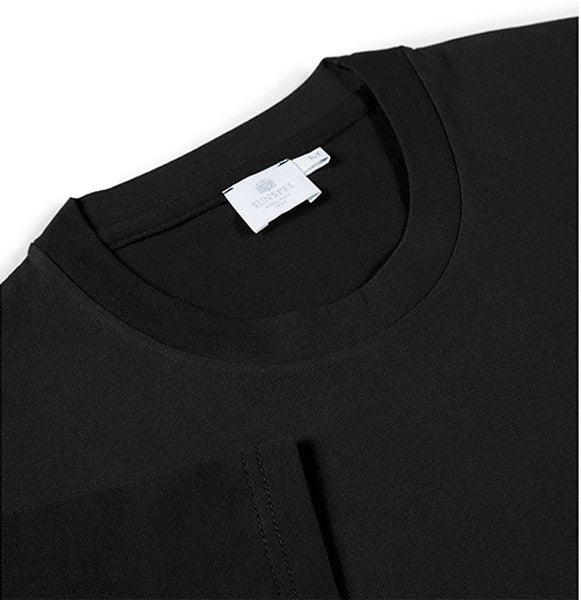 Sunspel Men's Cotton Riviera T-Shirt in Black