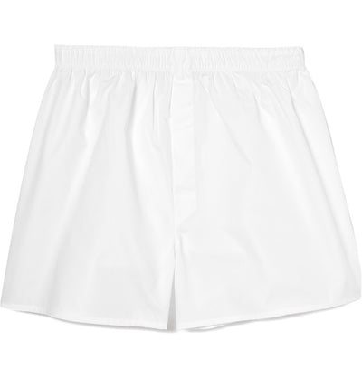 SUNSPEL Fine Cotton Blend Boxer Shorts in White