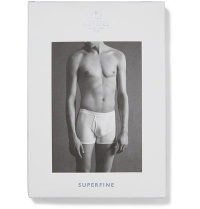 SUNSPEL Superfine Cotton Boxer Briefs in White