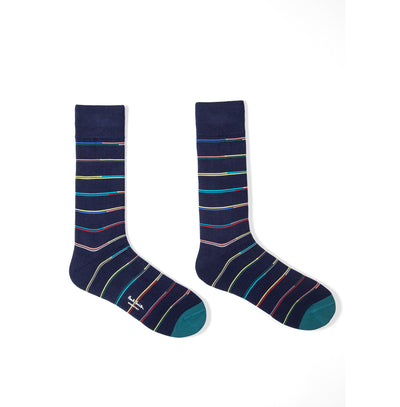PAUL SMITH Mens Champion Stripe Sock in Navy