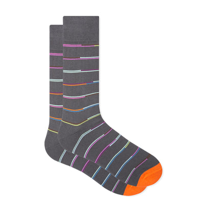 PAUL SMITH Mens Champion Stripe Sock in Grey