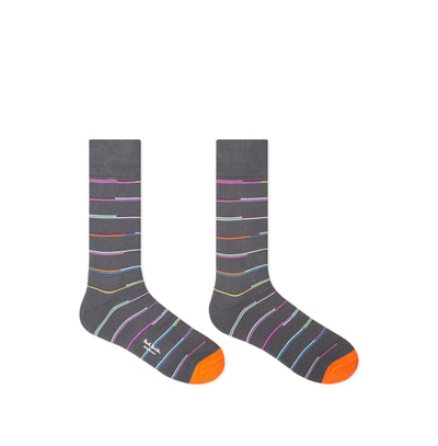 PAUL SMITH Mens Champion Stripe Sock in Grey