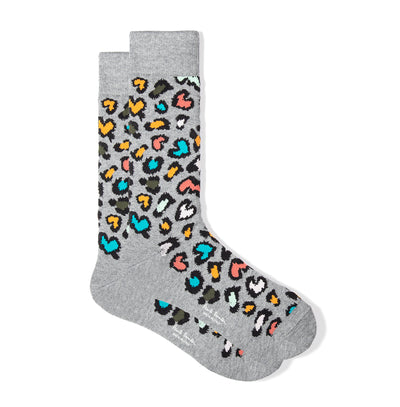 PAUL SMITH Mens Rad Art Leopard in Grey