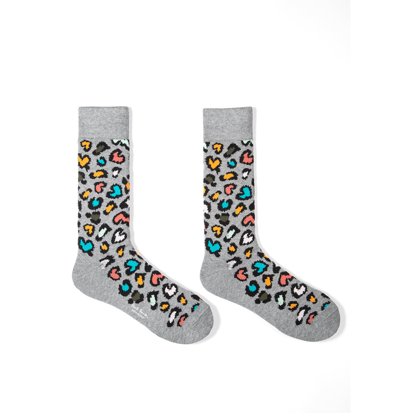 PAUL SMITH Mens Rad Art Leopard in Grey