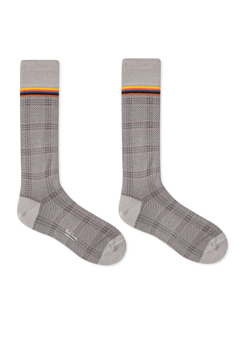 PAUL SMITH Men Sock Barnaby Check Grey