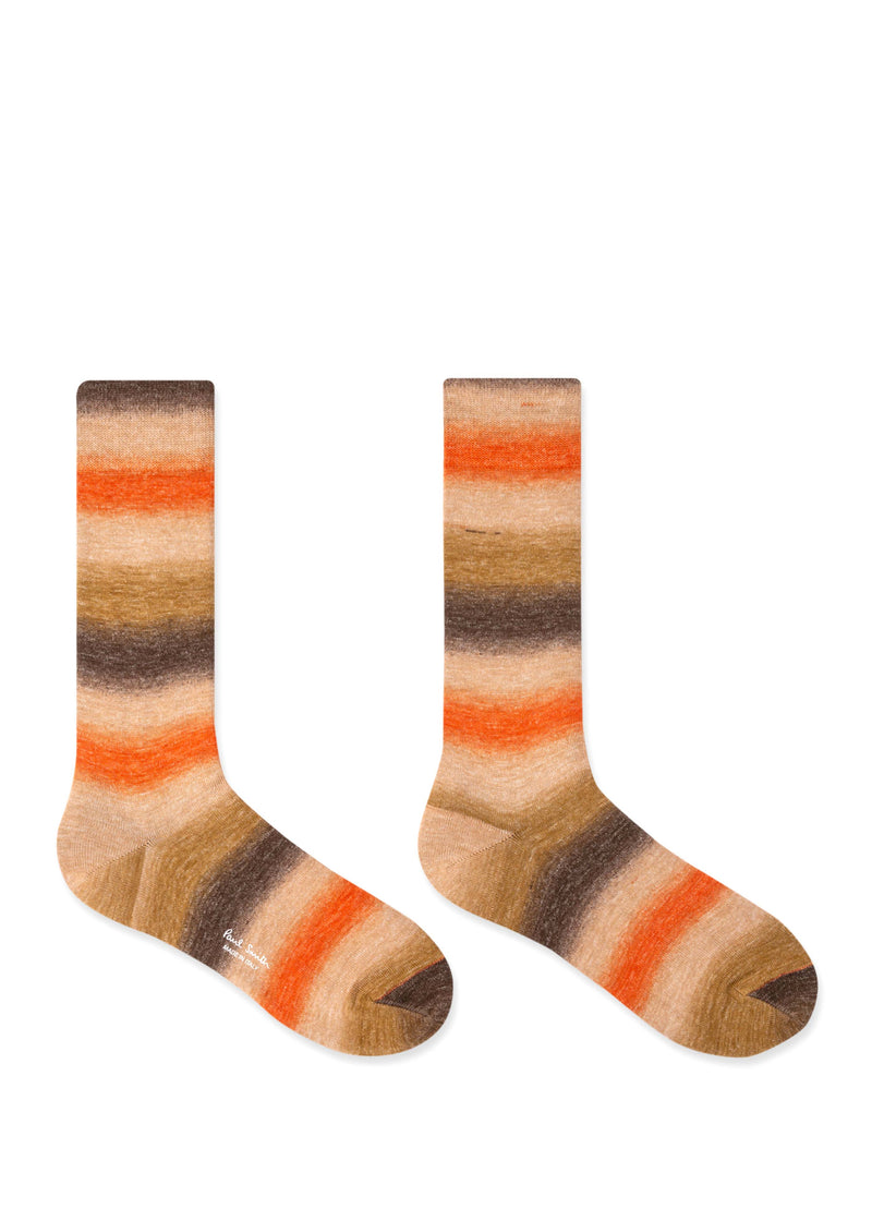 PAUL SMITH Ombre Stripe Socks in Camel