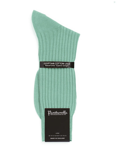 PANTHERELLA Danvers Fil d'Ecosse, Cotton Lisle Socks in Mint