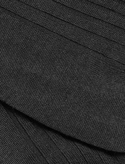 PANTHERELLA Rutherford 5X3 Rib Merino Royale Wool Men's Socks In Dark Grey