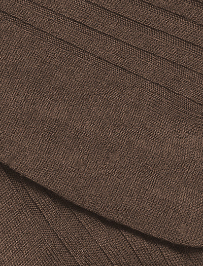PANTHERELLA Rutherford 5X3 Rib Merino Royale Wool Men's Socks In Taupe