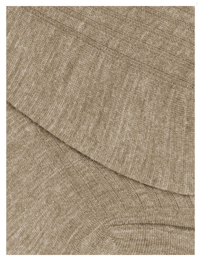 PANTHERELLA Laburnum Ribbed Merino Wool-Blend Socks in Light Khaki