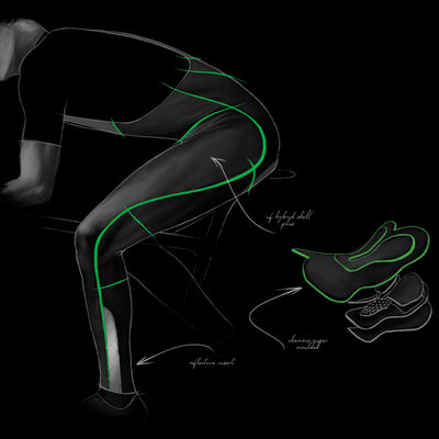 Dottore Hybrid Bib Tights Black