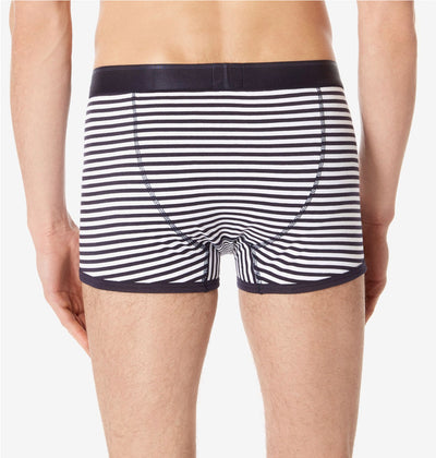SUNSPEL Superfine Cotton Boxer Briefs in Navy/White Striped