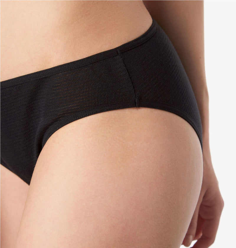 SUNSPEL Cellular Cotton Brief in Black