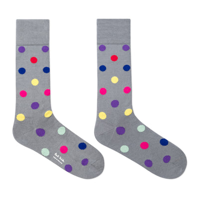 PAUL SMITH Grey 'Teacup' Polka Socks