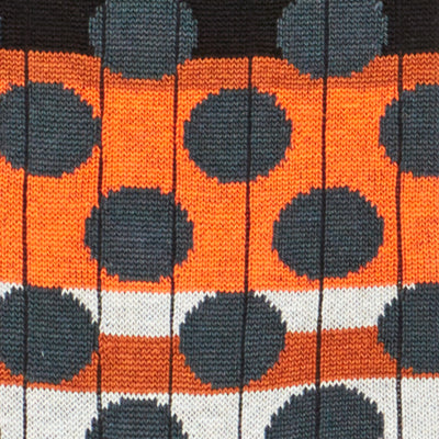 PAUL SMITH  Multi-Coloured Black Spot Ribbed Socks with Black Top