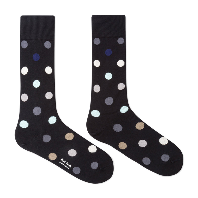 PAUL SMITH Black 'Teacup' Polka Socks