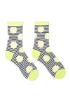 Paul Smith Women's Yellow And Navy Striped-Dot Socks