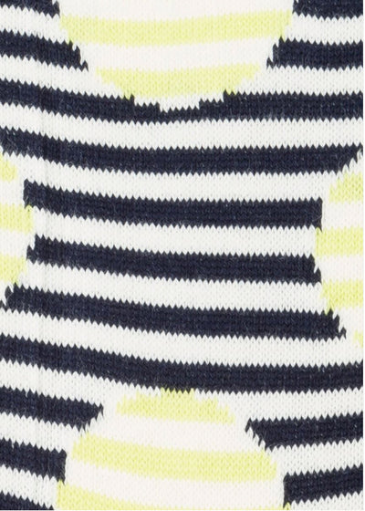 Paul Smith Women's Yellow And Navy Striped-Dot Socks
