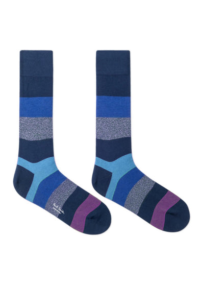 PAUL SMITH Navy Starlight Stripe Socks