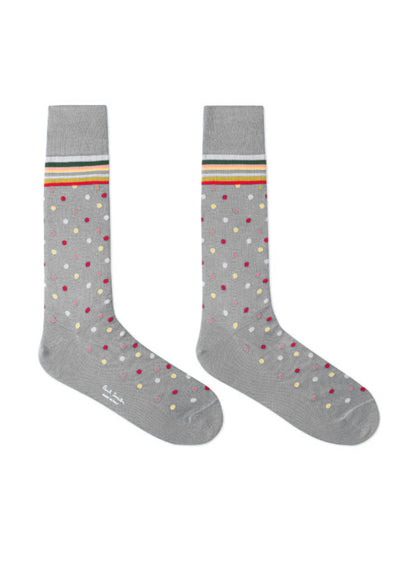 PAUL SMITH Men's Grey with Mixed Spot Socks