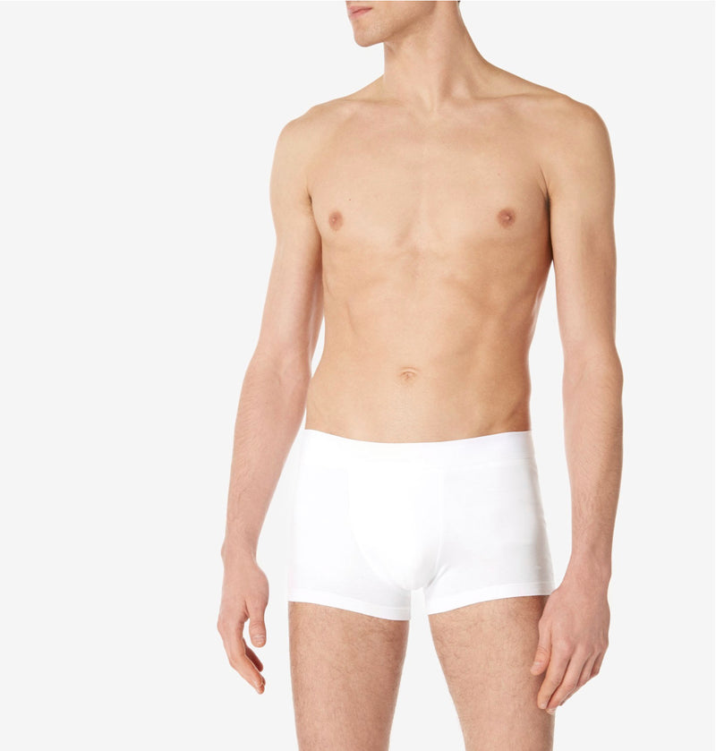 SUNSPEL Stretch Cotton Trunks in White