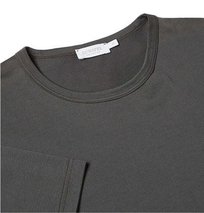 Sunspel Men's Classic Cotton T-Shirt in Charcoal