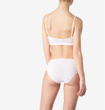 SUNSPEL Cellular Cotton Brief in White