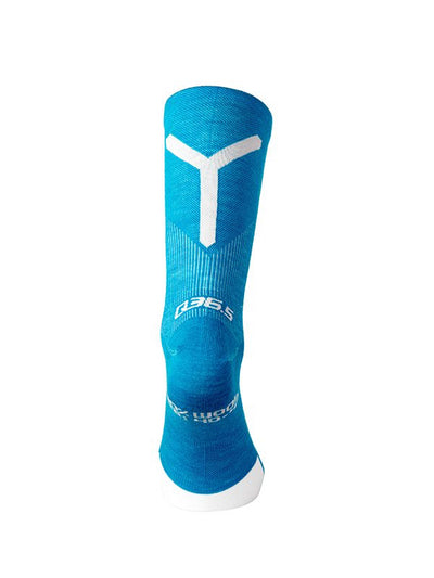 Q36.5 Plus Merino Wool and Silk Cycling Socks in Azzurro