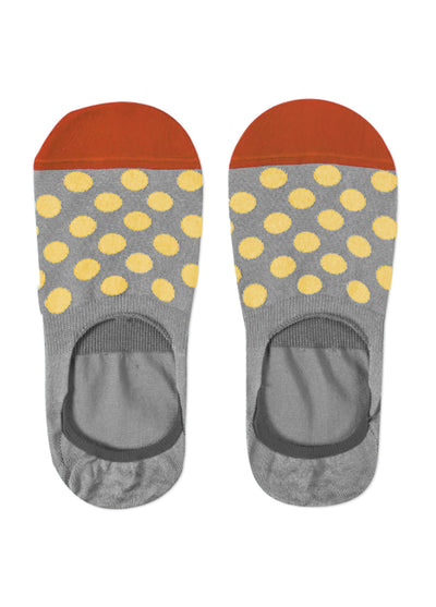 PAUL SMITH Men's Grey Polka Dot Loafer Socks