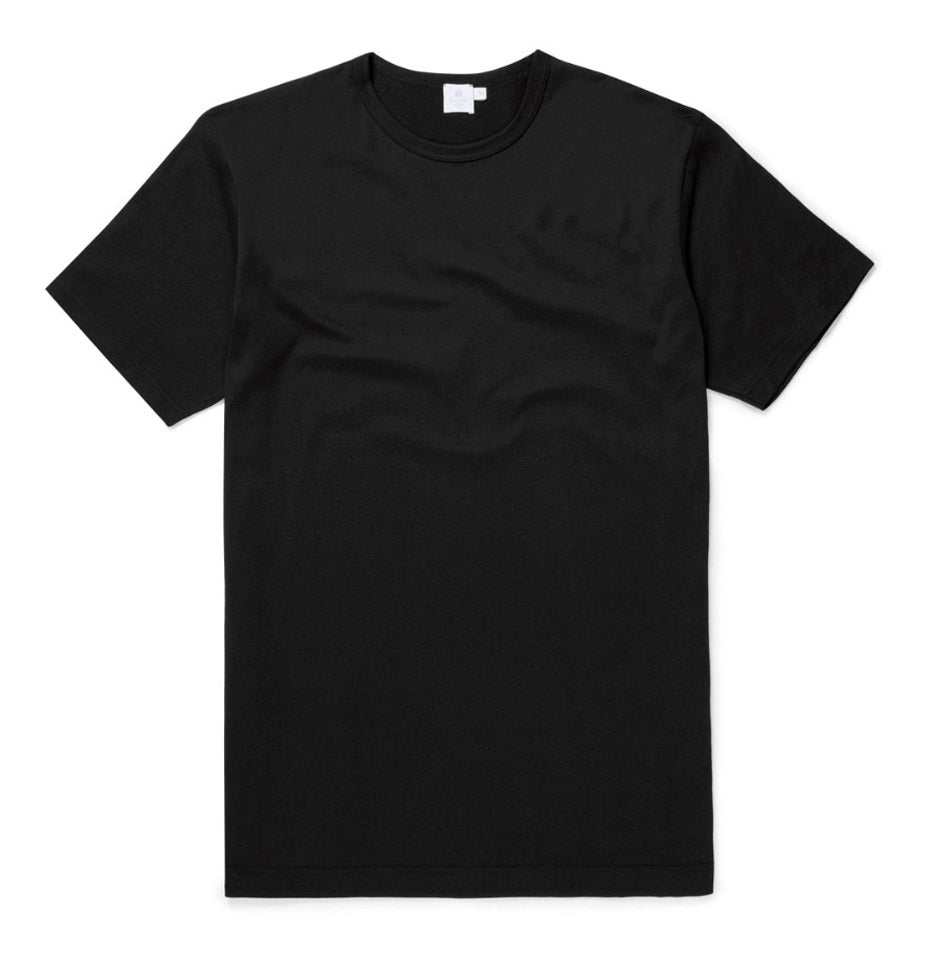 Sunspel Men's Classic Cotton T-Shirt in Black