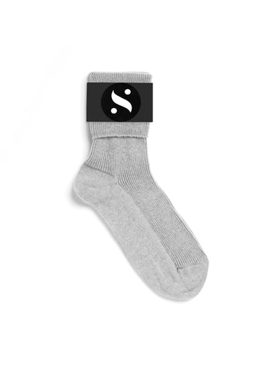 Solespun Black Label Women's Cashmere Socks in Grey