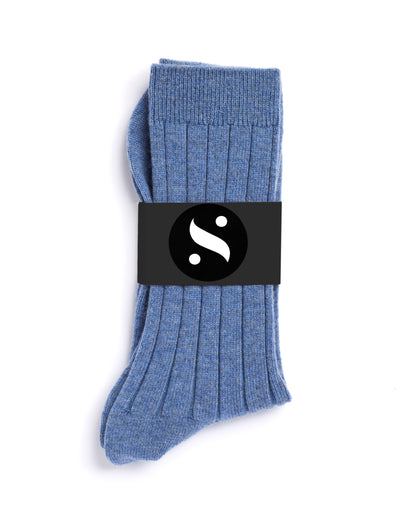 Solespun Black Label Cashmere Socks in Demin