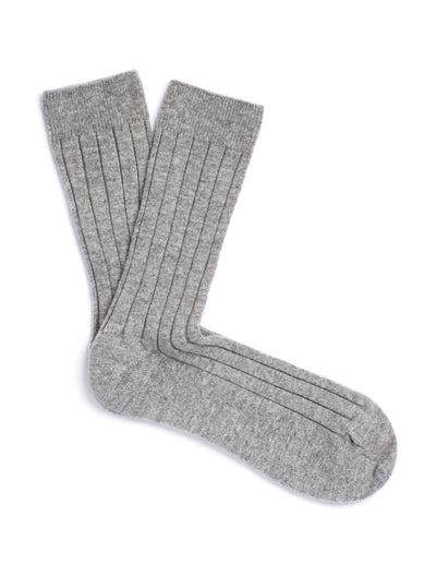 Solespun Black Label Cashmere Socks in Grey