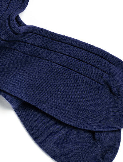 Solespun Black Label Cashmere Socks in Navy