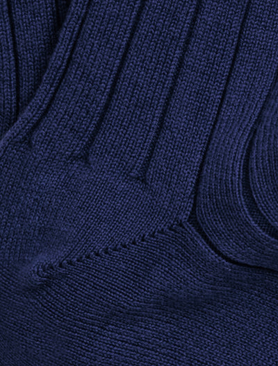 Solespun Black Label Cashmere Socks in Navy