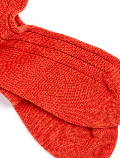 Solespun Black Label Cashmere Socks in Soley Orange (NEW)