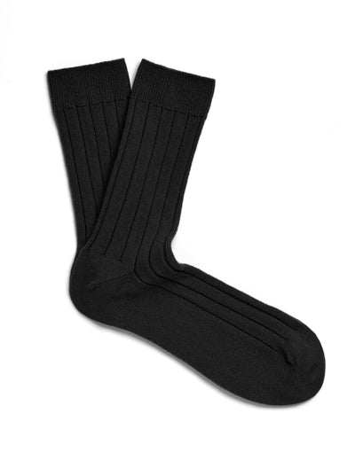 Solespun Black Label Cashmere Socks in Black