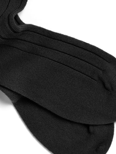 Solespun Black Label Cashmere Socks in Black