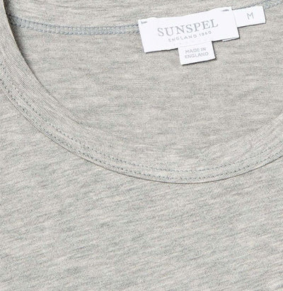 Sunspel Men's Classic Cotton T-Shirt in Melange Grey