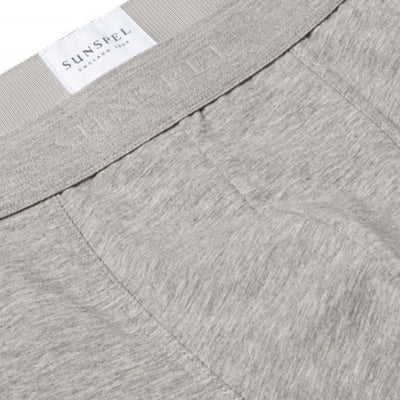 SUNSPEL Stretch Cotton Trunks in Grey Melange