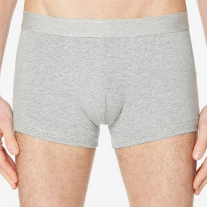 SUNSPEL Stretch Cotton Trunks in Grey Melange