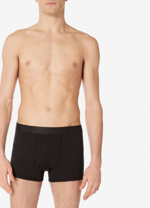 SUNSPEL Superfine Cotton Boxer Briefs in Black