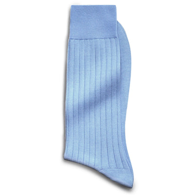 Sea Island Cotton Socks in Smoke Blue