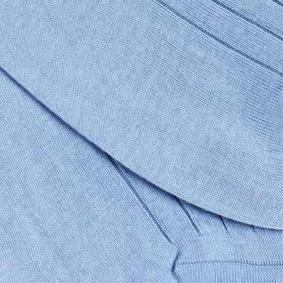 Sea Island Cotton Socks in Smoke Blue