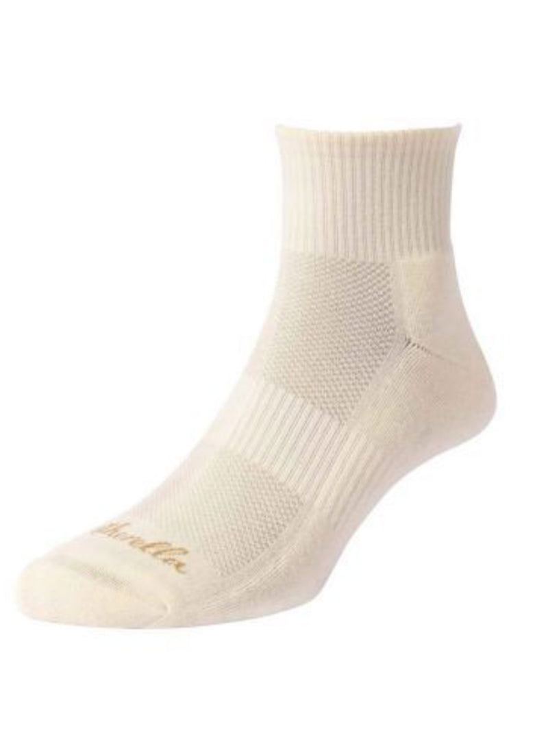 PANTHERELLA Step Cushion Sole Socks in Cream Sand Stripe NEW
