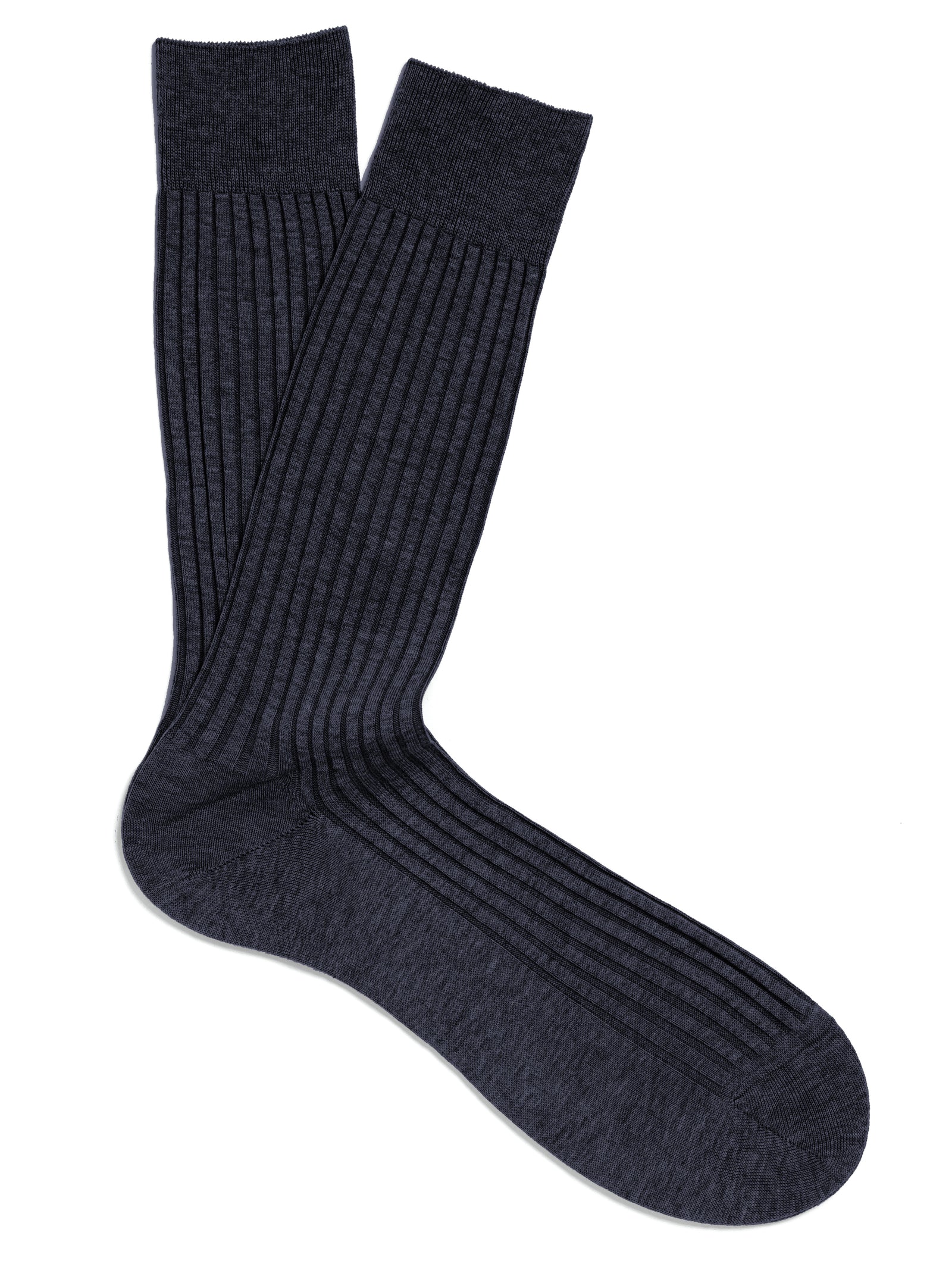 PANTHERELLA Danvers Fil d'Ecosse, Cotton Lisle Socks in Steel Blue