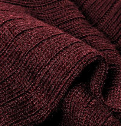 PANTHERELLA Packington Ribbed Merino Wool-Blend Socks in Wine
