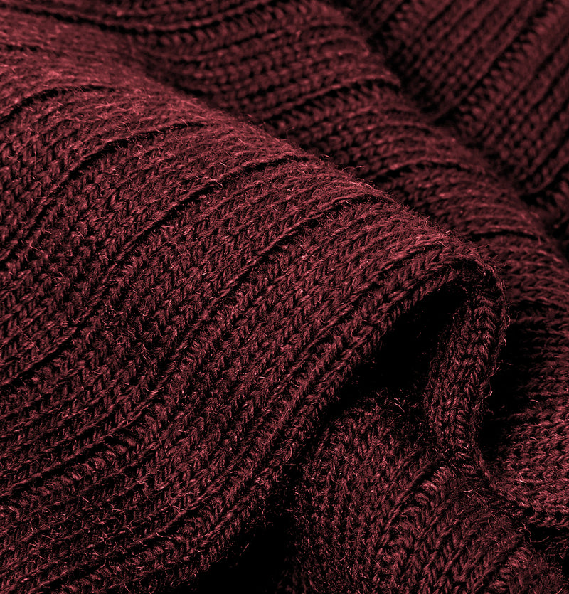 PANTHERELLA Packington Ribbed Merino Wool-Blend Socks in Wine